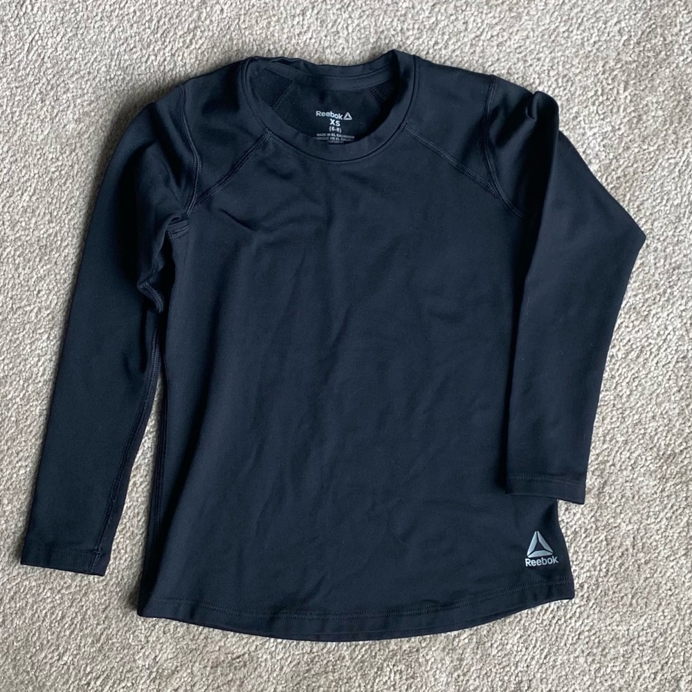 Reebok Black Lined Athletic Shirt